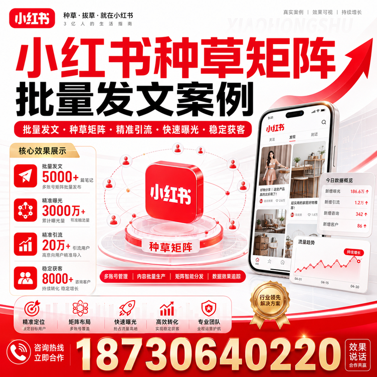 双鸭山小红书种草矩阵批量发文案例